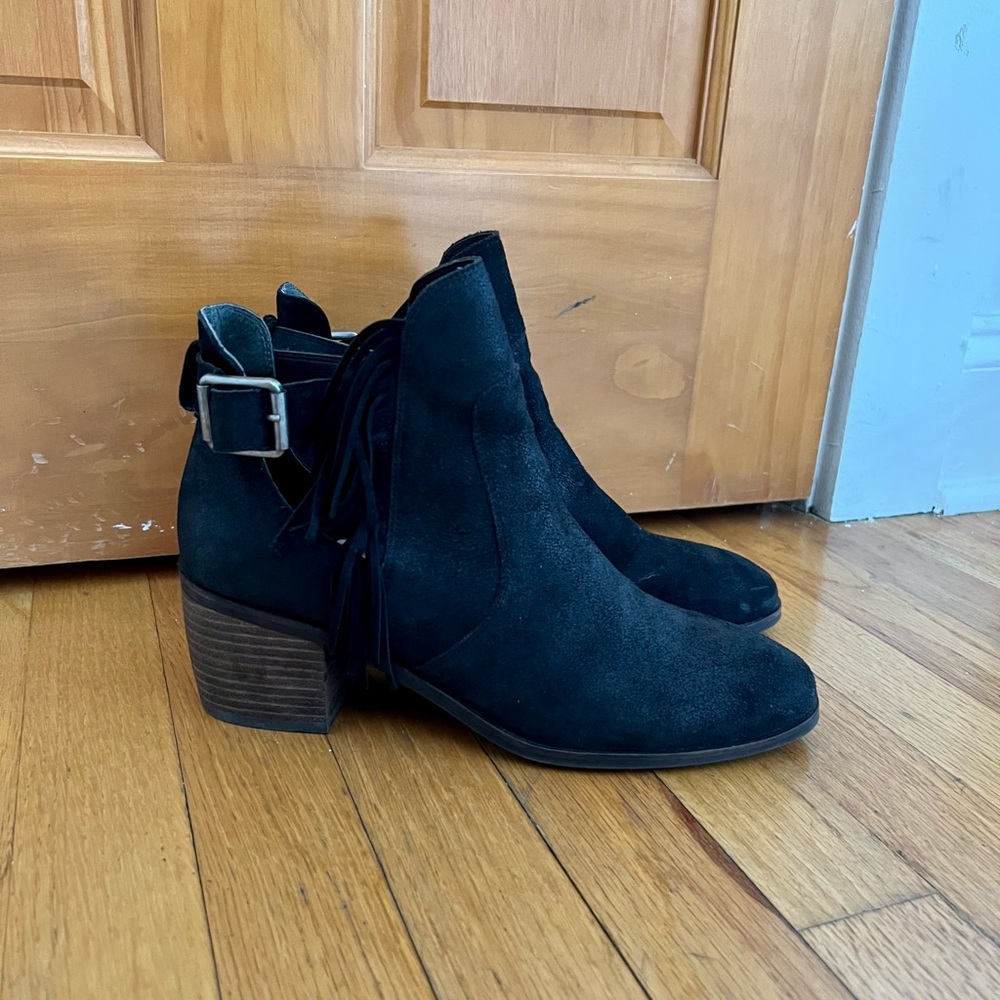 Lucky Brand Fringe Booties